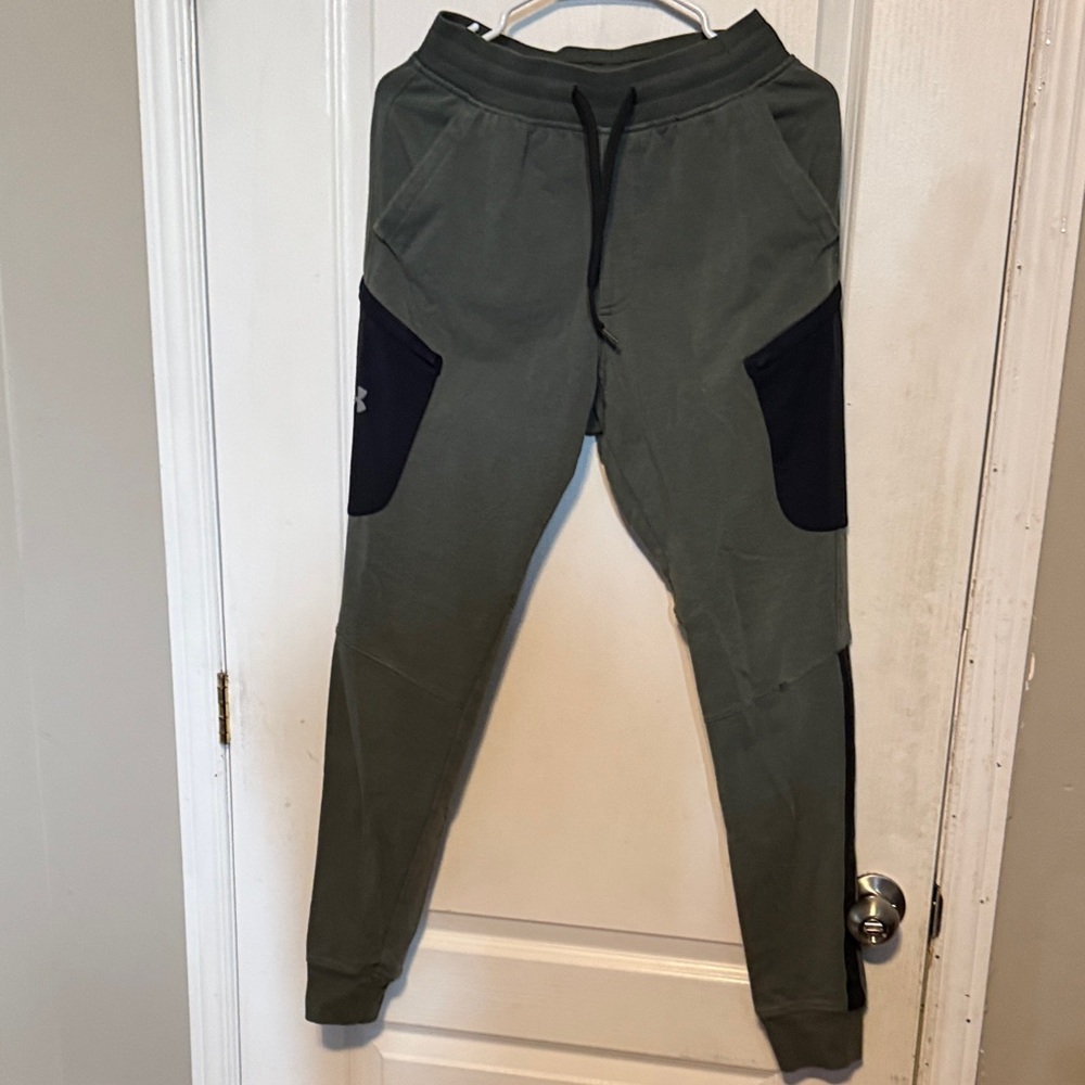 Under Armour Green Joggers with Black Accents